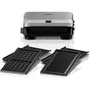 Braun SM5005 Grill Sandwich Maker 5 - Appareil à Croque-Monsieur et à Gaufres - 800 W - Plaques Amovibles - Inox / Noir