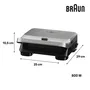 Braun SM5005 Grill Sandwich Maker 5 - Appareil à Croque-Monsieur et à Gaufres - 800 W - Plaques Amovibles - Inox / Noir