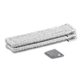 Karcher Lot de 2 chiffons microfibres outdoor velcro gris