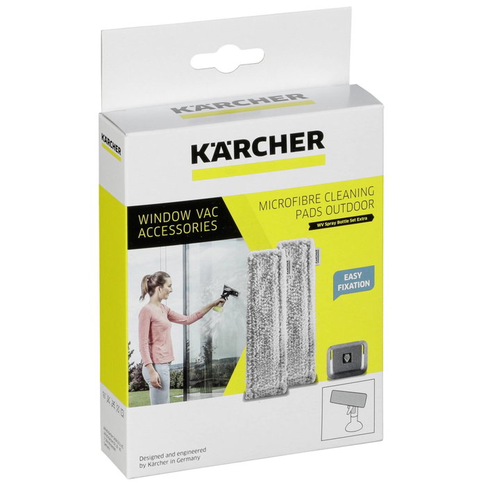 Kärcher Lot de 2 chiffons microfibres outdoor velcro gris Kärcher Lot de 2 chiffons microfibres outdoor velcro gris