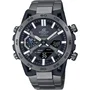 Casio ECB-2000DC-1AEF Montre connectée Bluetooth avec recharge solaire, boîtier acier inoxydable 51mm noir, étanche 10 bars, chronomètre