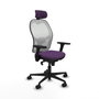 Piqueras y Crespo Chaise de Bureau Jorquera Violet avec Appui-tête