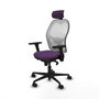 Piqueras y Crespo Chaise de Bureau Jorquera Violet avec Appui-tête