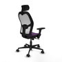 Piqueras y Crespo Chaise de Bureau Jorquera Violet avec Appui-tête