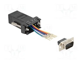 DELOCK Adaptateur D-Sub 9pin femelle vers RJ12 mâle, noir