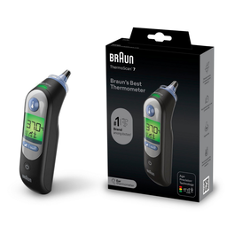 Braun IRT6520B ThermoScan 7 Thermomètre Infrarouge Médical Front Noir