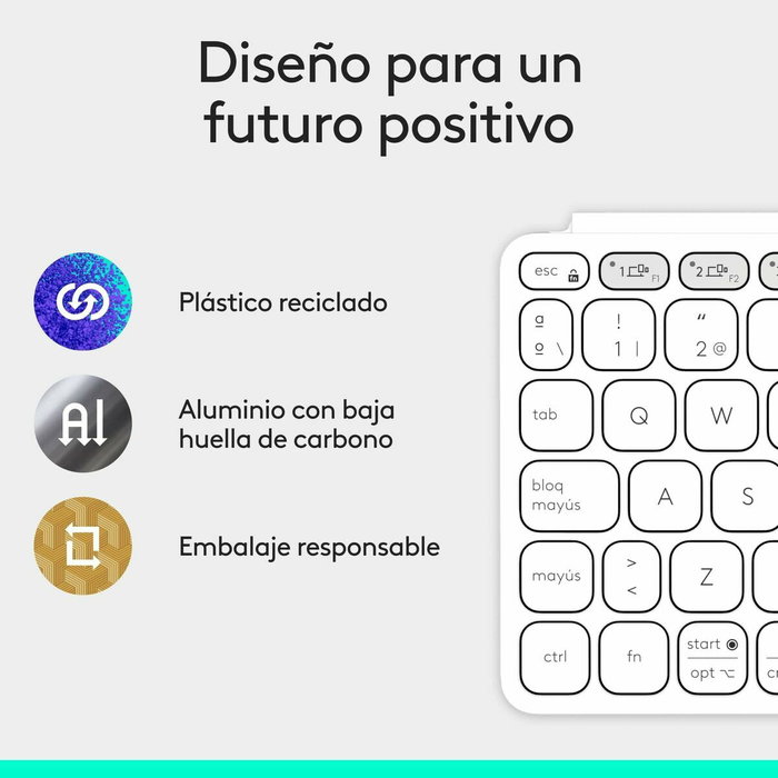 Clavier Logitech 920-012974 Blanc Gris QWERTY Clavier Logitech 920-012974 Blanc Gris QWERTY