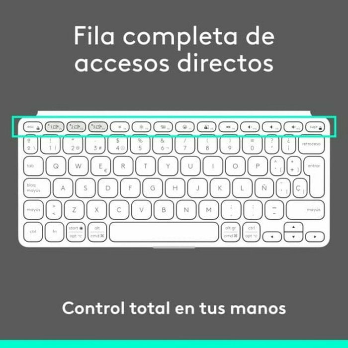 Clavier Logitech 920-012974 Blanc Gris QWERTY Clavier Logitech 920-012974 Blanc Gris QWERTY