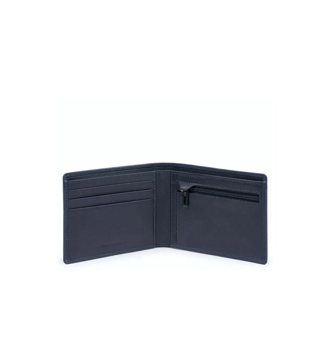 Piquadro Obidos Portefeuille Homme en Cuir Mince Bleu Marine PU4823W110R