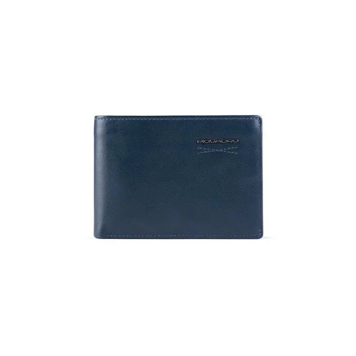 Piquadro Obidos Portefeuille en cuir Mince Bleu marine PU4823W110R Piquadro Obidos Portefeuille en cuir Mince Bleu marine PU4823W110R