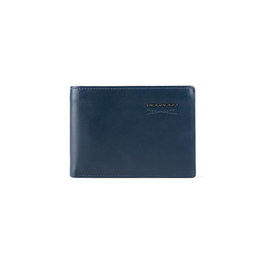 Piquadro Obidos Portefeuille Homme en Cuir Mince Bleu Marine PU4823W110R