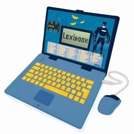 Lexibook Ordinateur portable éducatif Batman 124 activités Français/Anglais pour enfants 5-8 ans - 124 activités (62 par langue), 5 thèmes