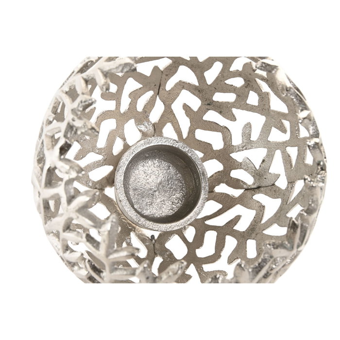 Bougeoir Home ESPRIT Argenté Aluminium 20 x 20 x 18 cm