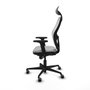 Piqueras y Crespo Chaise de Bureau avec Appui-tête 2D036G1 Gris clair