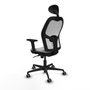 Piqueras y Crespo Chaise de Bureau avec Appui-tête 2D036G1 Gris clair