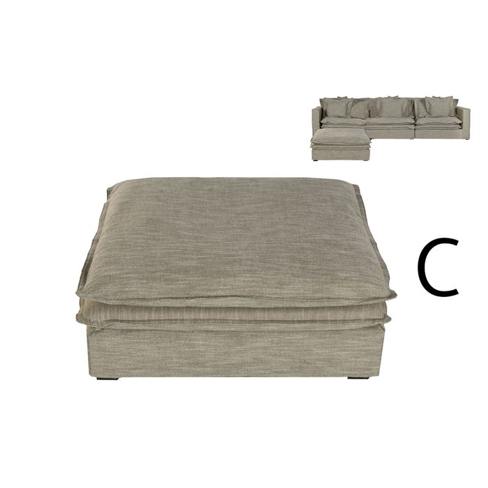 Home ESPRIT Module de canapé Vert Sable