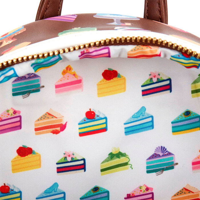 LOUNGEFLY Sac à dos Princess Cakes Disney - Sac à dos Loungefly 26 cm - Dimensions 22.5 x 26.25 x 11.25 cm
