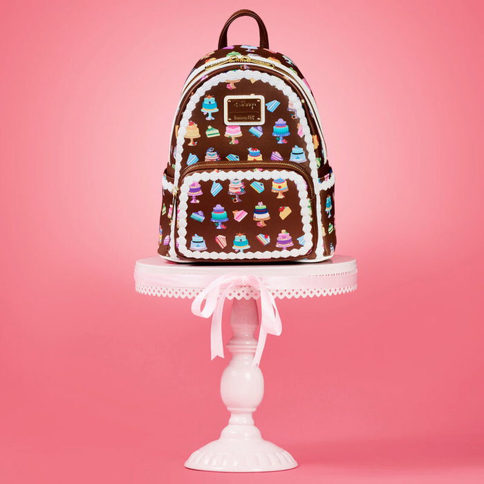 LOUNGEFLY Sac à dos Princess Cakes Disney - Sac à dos Loungefly 26 cm - Dimensions 22.5 x 26.25 x 11.25 cm
