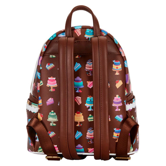 LOUNGEFLY Sac à dos Princess Cakes Disney - Sac à dos Loungefly 26 cm - Dimensions 22.5 x 26.25 x 11.25 cm