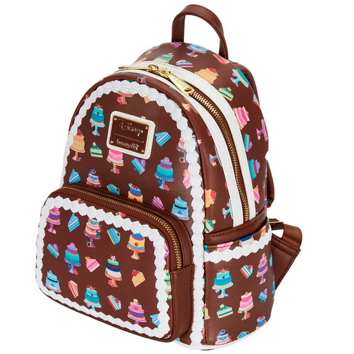 LOUNGEFLY Sac à dos Princess Cakes Disney - Sac à dos Loungefly 26 cm - Dimensions 22.5 x 26.25 x 11.25 cm