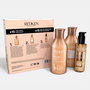 Redken Coffret All Soft - Shampooing Après-Shampooing et Huile Capillaire à l'Argan - Soin Hydratant 3 Pièces pour Cheveux Secs et Fragiles - 300 ml + 300 ml + 100 ml