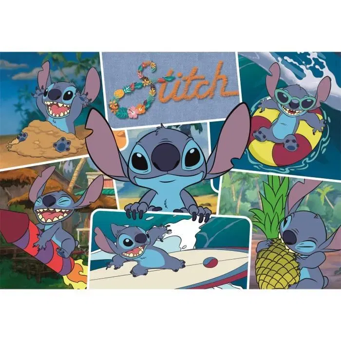 Clementoni - Puzzle Stitch Super 300 Pièces - Dessins Animés - Pour Enfants à partir de 3 Ans - 48,5 x 33,5 cm