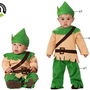 Déguisement Bébé Lutin / Robin Hood 24 Mois, Vert avec détails marron - Ensemble 3 pièces (chapeau, haut, pantalon) en polyester