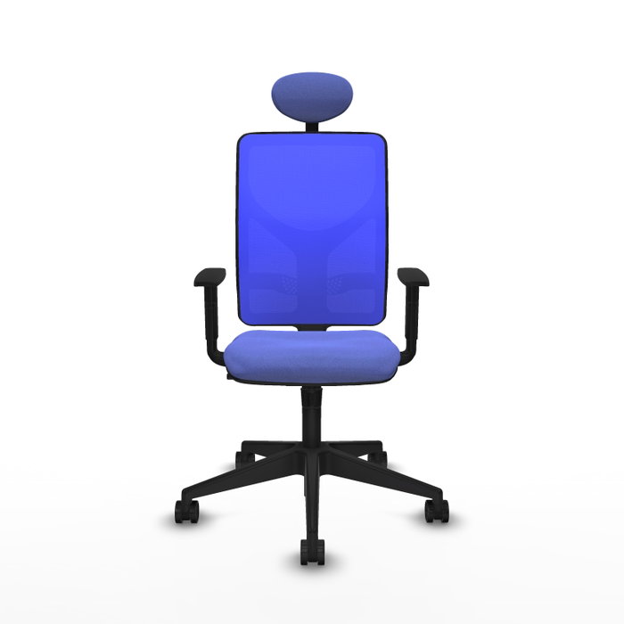Piqueras y Crespo Chaise de Bureau Motilla avec Appui-tête et Mécanisme Synchrone, Bleu clair