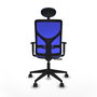 Piqueras y Crespo Chaise de Bureau Motilla avec Appui-tête et Mécanisme Synchrone, Bleu clair