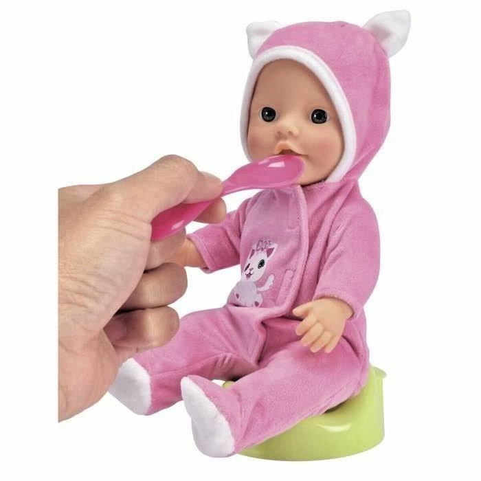 Smoby New Baby Born 30cm - Poupée Fille en Pyjama Chat