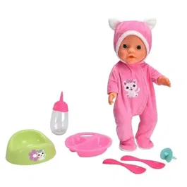 Simba - New Baby Born 30cm - Poupée Fille en Pyjama Chat - Accessoires Inclus - Dès 3 Ans