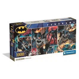 Clementoni - Compact - Puzzle Panorama de 1000 Pièces Batman - 98 x 33 cm - Avec Poster Inclus - Pour Collection et Cadeau