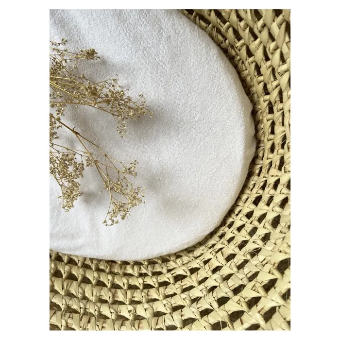 Candide 232003 Alèse d'éveil en éponge imperméable 40x80 cm - Blanc - Pour berceau, en coton et polyester, confortable et absorbante