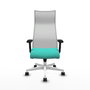 Piqueras y Crespo Chaise de Bureau Albacete Turquoise et Blanc