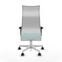 Piqueras y Crespo Chaise de Bureau Albacete Turquoise et Blanc