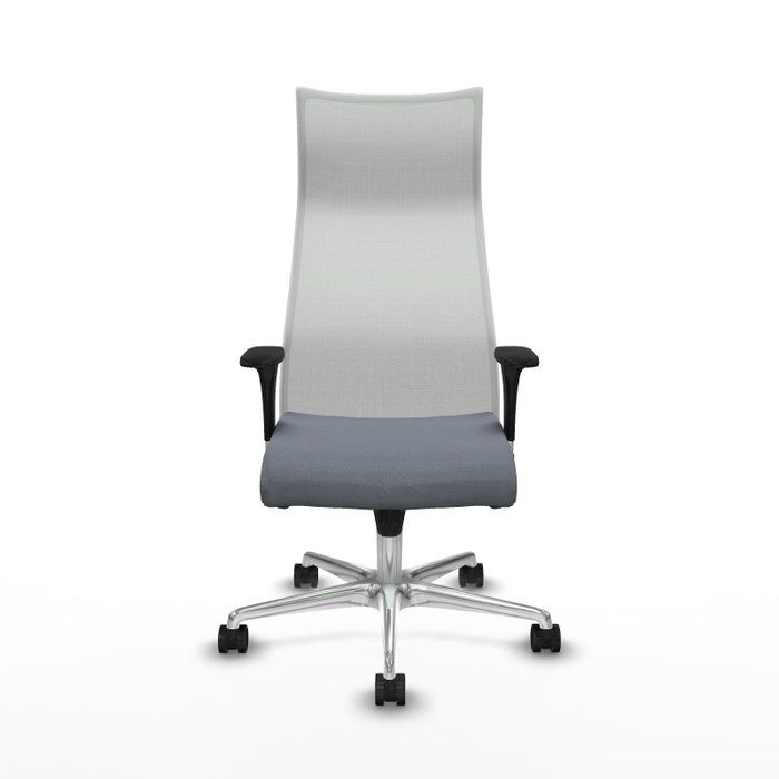 Piqueras y Crespo Chaise de Bureau Albacete XL Gris et Blanc