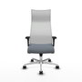 Piqueras y Crespo Chaise de Bureau Albacete XL Gris et Blanc