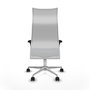 Piqueras y Crespo Chaise de Bureau Albacete XL Gris et Blanc