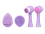 BERILO Set d'exfoliation faciale 3 pièces Lila + Rosa