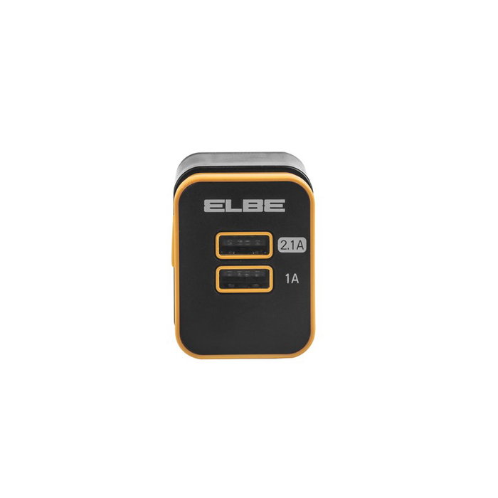 Elbe CARG-2000-N Chargeur USB mural double port 2.1A + 1A avec câble Micro USB intégré pour Android Elbe CARG-2000-N Chargeur USB mural double port 2.1A + 1A avec câble Micro USB intégré pour Android