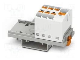 PHOENIX CONTACT PTFIX 10/6X4-NS35WH Connecteur pour rail 32A 800V blanc