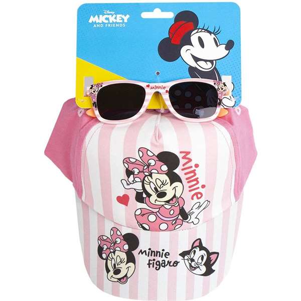 Cerdá Gorra et lunettes de soleil Minnie - Taille 53 cm - Pour enfant dès 3 ans - Rose