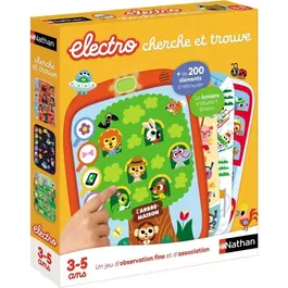 Nathan - Electro cherche et trouve - Jeu éducatif électronique tactile avec plus de 100 questions - Pour enfants dès 3 ans