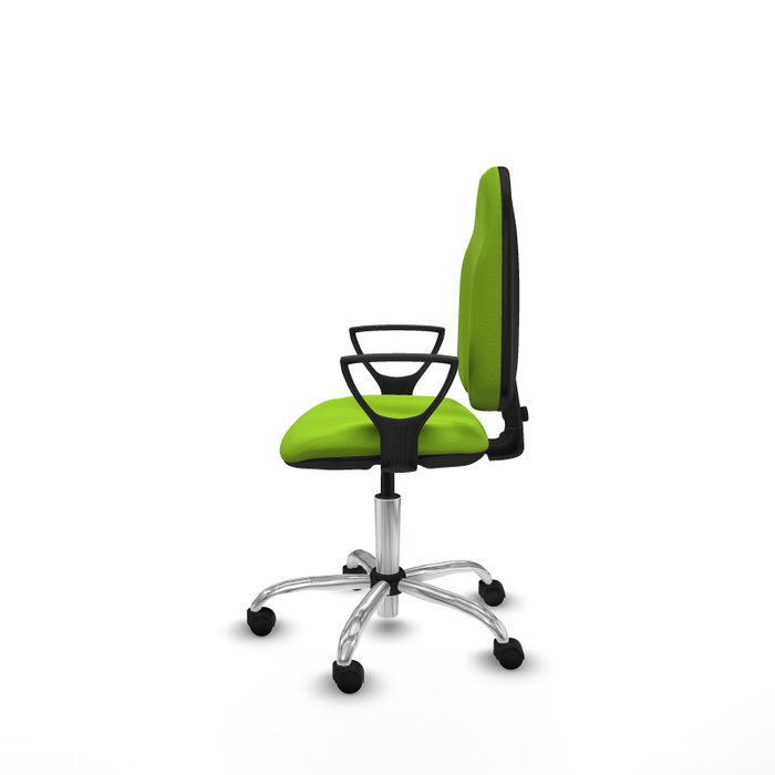 PIQUERAS Y CRESPO Chaise de bureau Algarra, simili cuir pistache, base chromée