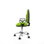 PIQUERAS Y CRESPO Chaise de bureau Algarra, simili cuir pistache, base chromée