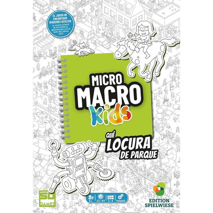 SD GAMES Que Locura de Parque - Jeu de société d'enquête coopératif en espagnol, logique et déduction, à partir de 6 ans, 1 à 4 joueurs