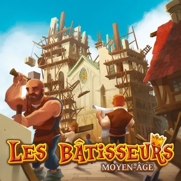 Asmodee Les Bâtisseurs - Moyen Âge - Jeu de société d'ambiance et de gestion - Construction de cathédrales - A partir de 10 ans - Version française