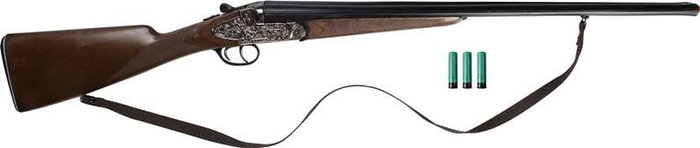 Gonher Escopeta - Fusil de chasse jouet 2 coups avec cartouches, calibre 85x18.5x5cm, en métal, inclut 3 cartouches