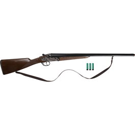 Gonher Escopeta - Fusil de chasse jouet 2 coups avec cartouches, calibre 85x18.5x5cm, en métal, inclut 3 cartouches