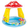INTEX Piscine Bébé Champignon Inflable avec Parasol - 102 x 89 cm, Capacité 45 L, pour Enfants de +6 Ans, Modèle 57114